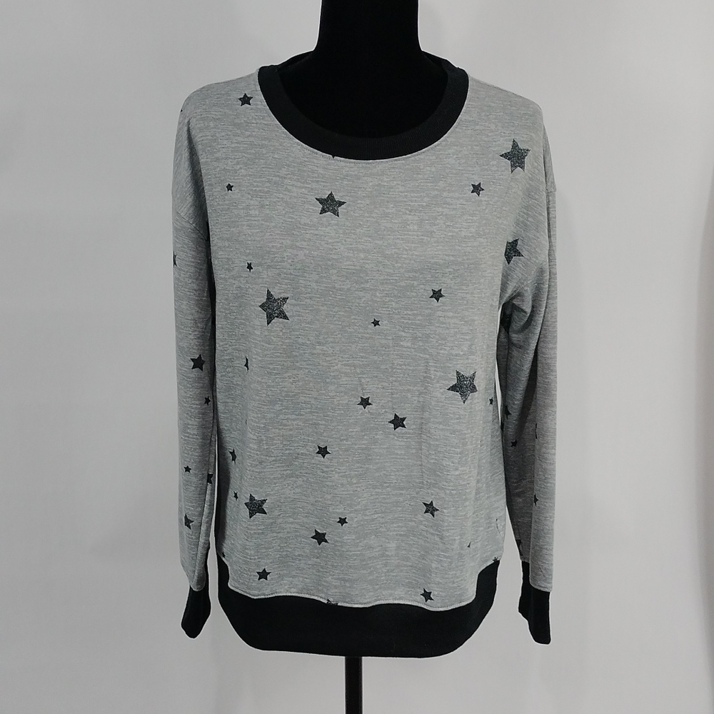 Splendid Star Patterned Lightweight Sweatshirt
